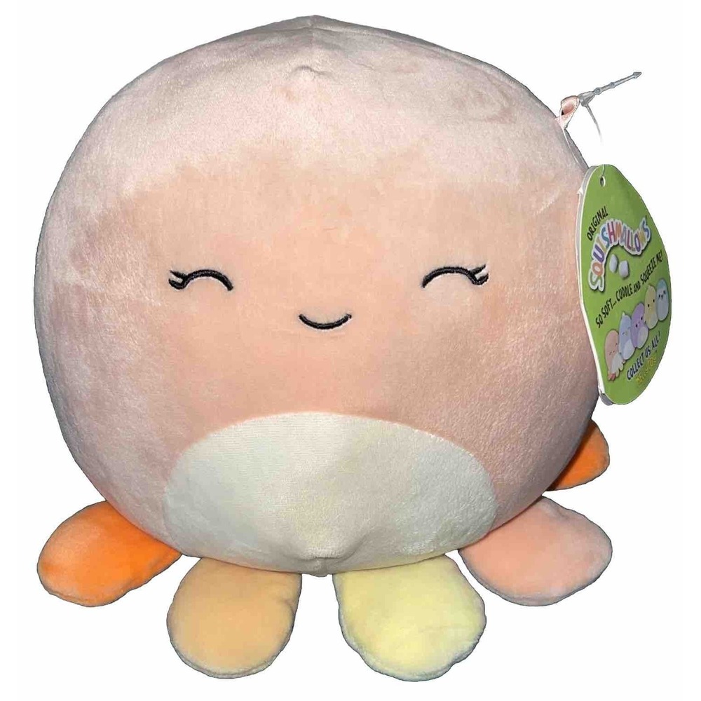Squishmallows Melina the Easter Octopus 7 inch Plush Toy Orange